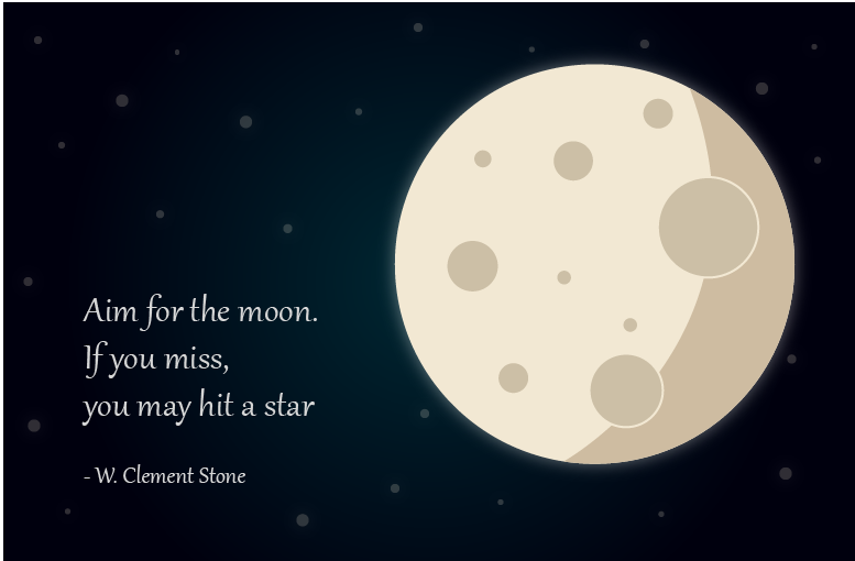 graphical quote about the moon